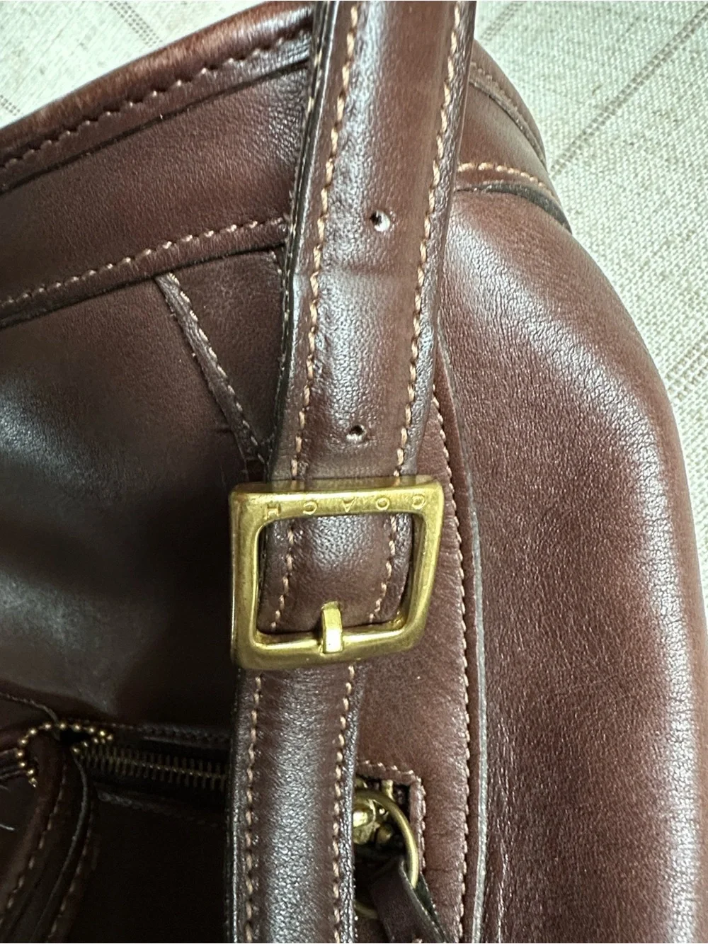 Coach Brown Leather Backpack